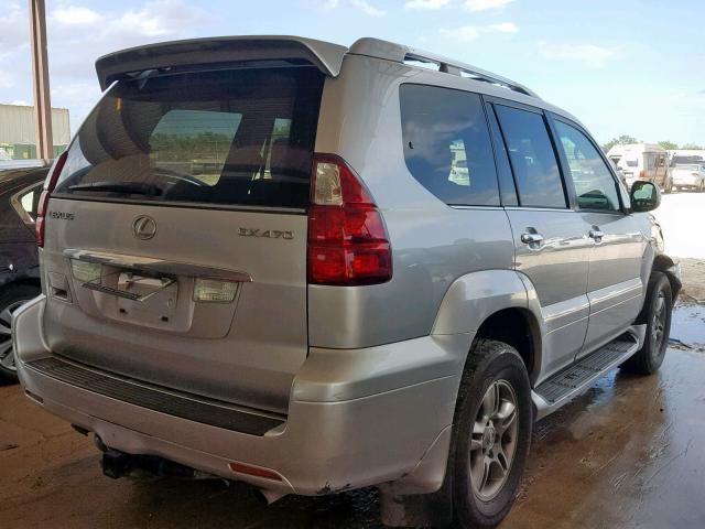 JTJBT20X380160195 - 2008 LEXUS GX 470 SILVER photo 4