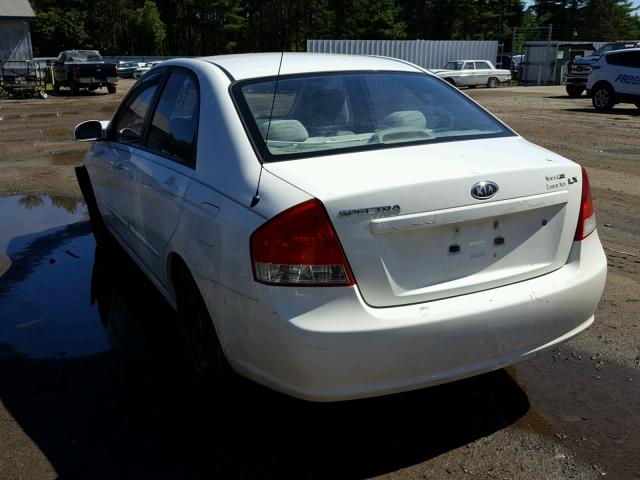 KNAFE221995625779 - 2009 KIA SPECTRA EX WHITE photo 3