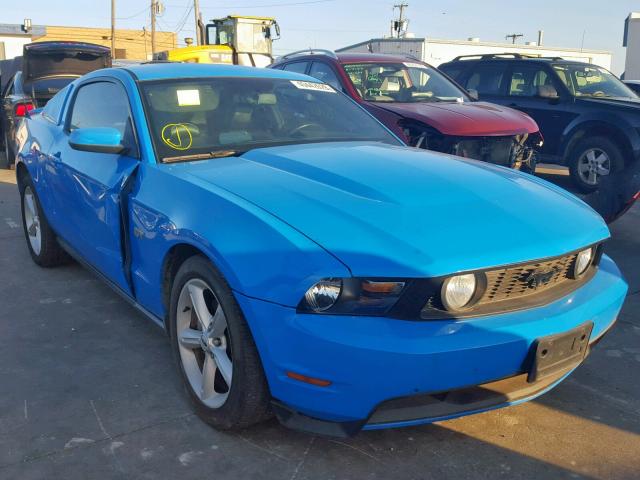 1ZVBP8CH8A5149231 - 2010 FORD MUSTANG GT BLUE photo 1