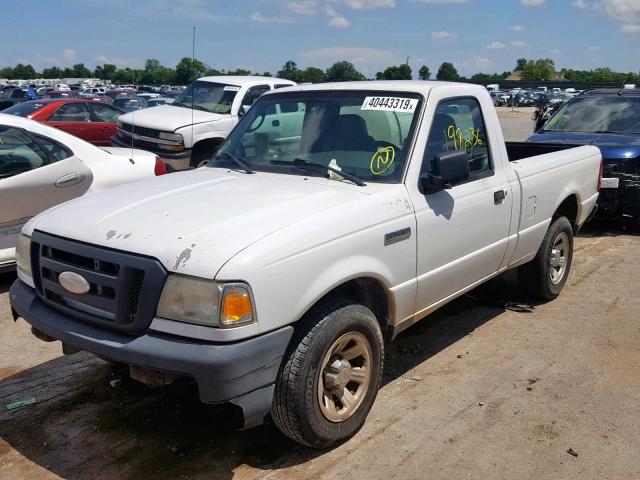 1FTYR10D77PA60389 - 2007 FORD RANGER WHITE photo 2