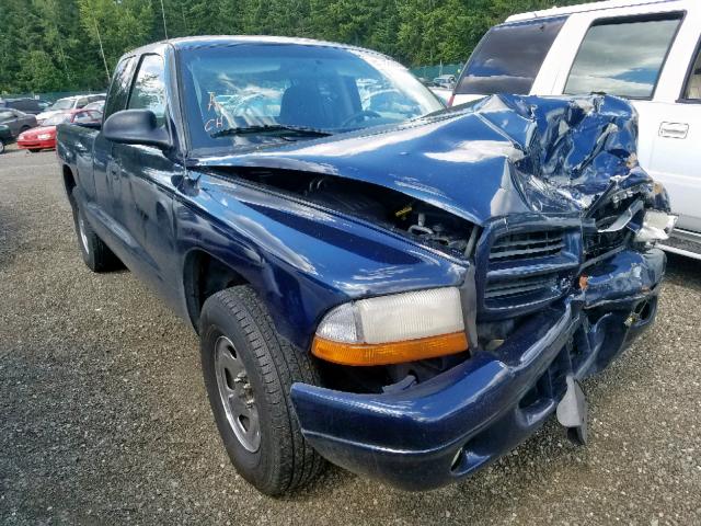 1B7GL32X32S532741 - 2002 DODGE DAKOTA SPO BLUE photo 1