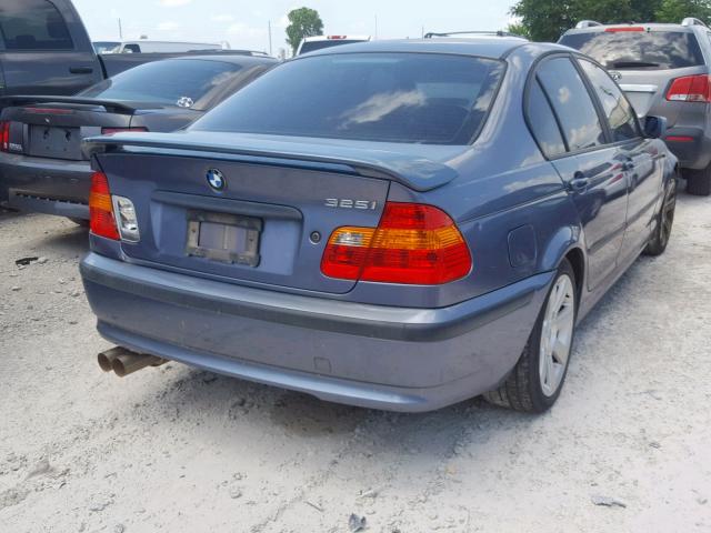 WBAAZ33433PH30281 - 2003 BMW 3 SERIES BLUE photo 4
