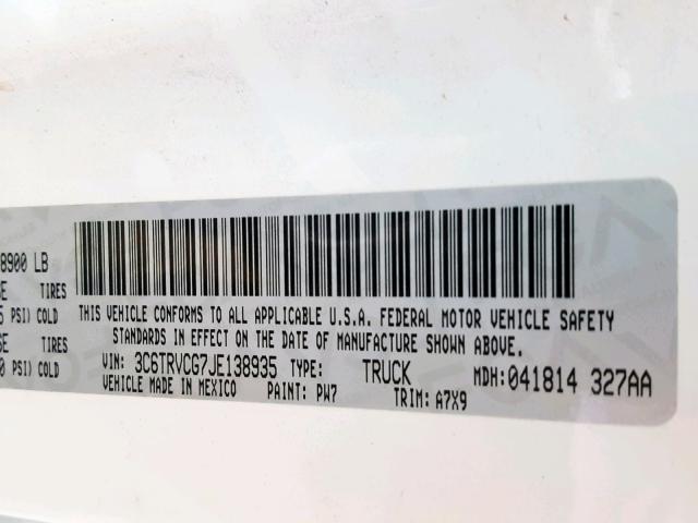 3C6TRVCG7JE138935 - 2018 RAM PROMASTER 白色 照片 10