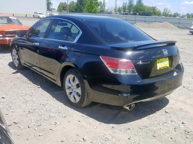 1HGCP36748A084152 - 2008 HONDA ACCORD BLACK photo 3