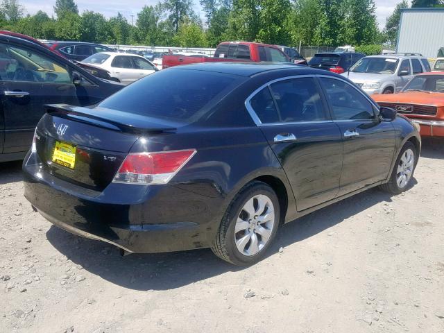 1HGCP36748A084152 - 2008 HONDA ACCORD BLACK photo 4