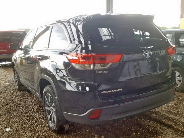 5TDJGRFH6JS044391 - 2018 TOYOTA HIGHLANDER BLACK photo 3