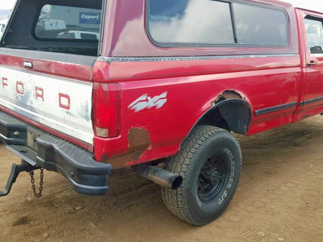 1FTJW36F2VEC89957 - 1997 FORD F350 RED photo 9