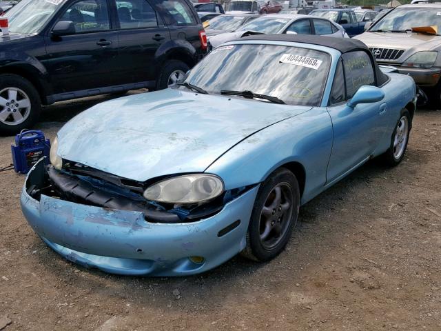 JM1NB353820230392 - 2002 MAZDA MX-5 MIATA TURQUOISE photo 2