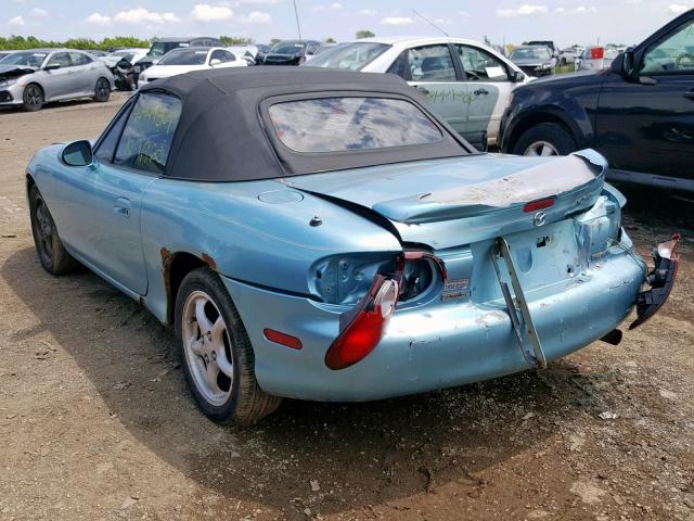 JM1NB353820230392 - 2002 MAZDA MX-5 MIATA TURQUOISE photo 3