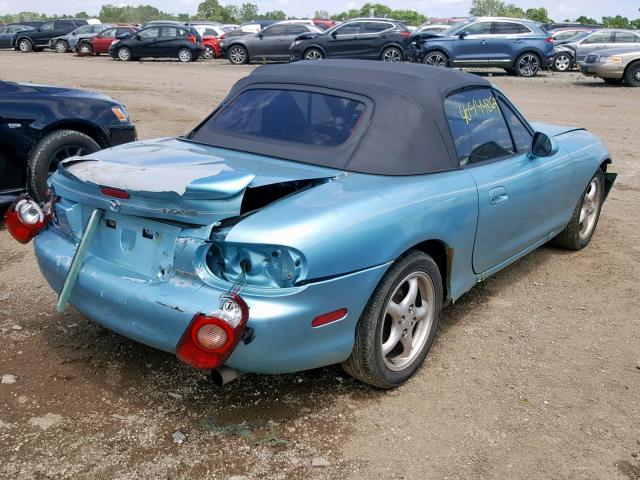 JM1NB353820230392 - 2002 MAZDA MX-5 MIATA TURQUOISE photo 4