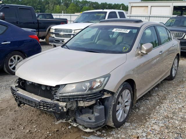 1HGCR2F85DA134645 - 2013 HONDA ACCORD EXL TAN photo 2