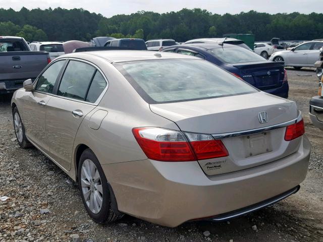 1HGCR2F85DA134645 - 2013 HONDA ACCORD EXL TAN photo 3