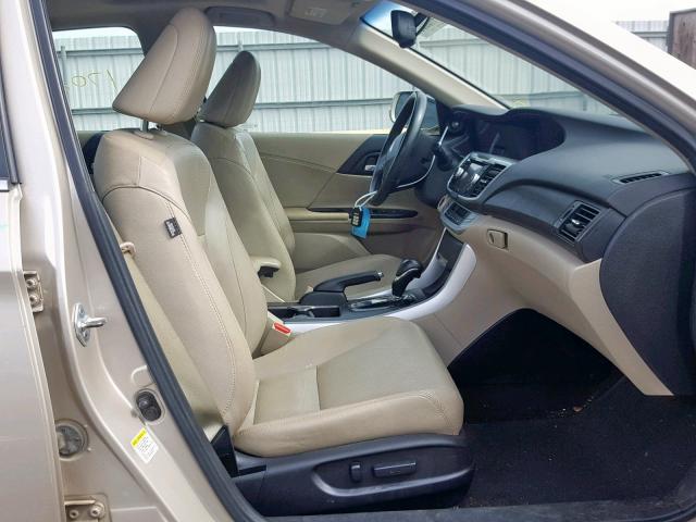 1HGCR2F85DA134645 - 2013 HONDA ACCORD EXL TAN photo 5