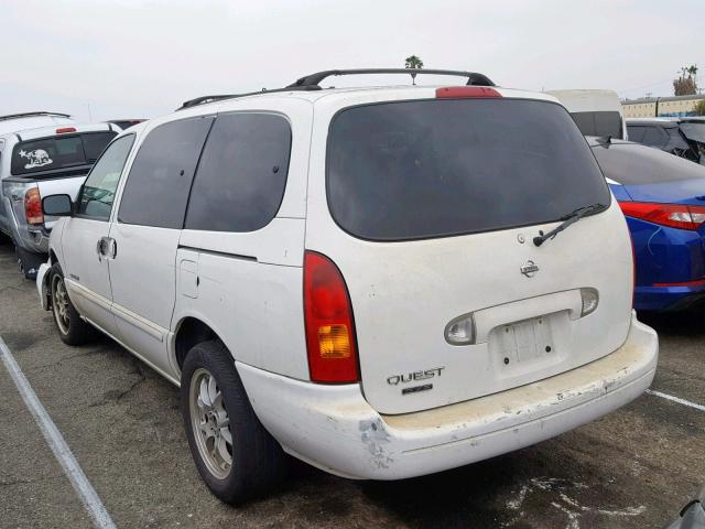 4N2XN11T2XD814410 - 1999 NISSAN QUEST SE WHITE photo 3