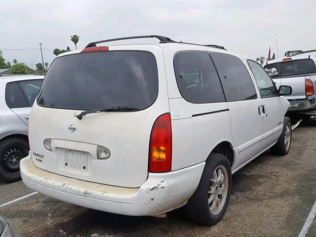 4N2XN11T2XD814410 - 1999 NISSAN QUEST SE WHITE photo 4