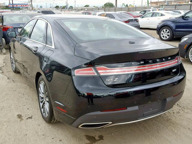 3LN6L5A92JR609423 - 2018 LINCOLN MKZ PREMIE BLACK photo 3