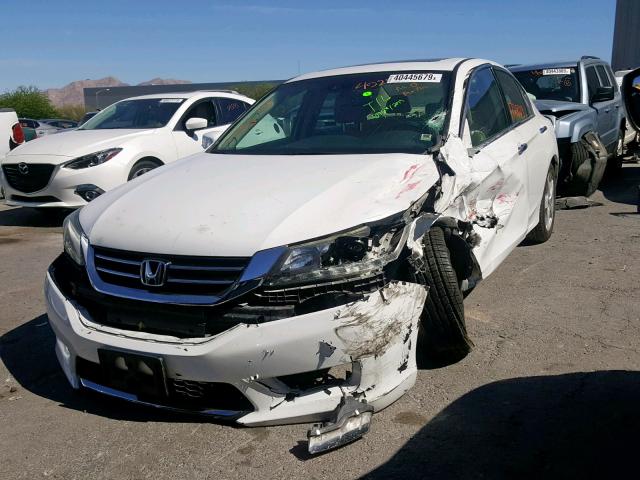 1HGCR3F86EA016384 - 2014 HONDA ACCORD EXL WHITE photo 2