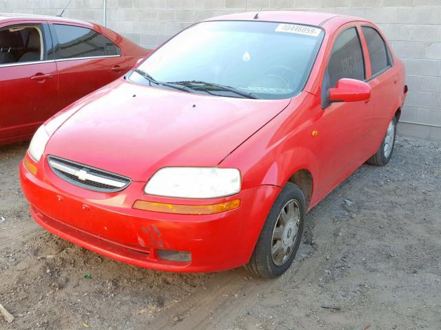 KL1TJ52684B238866 - 2004 CHEVROLET AVEO LS RED photo 2