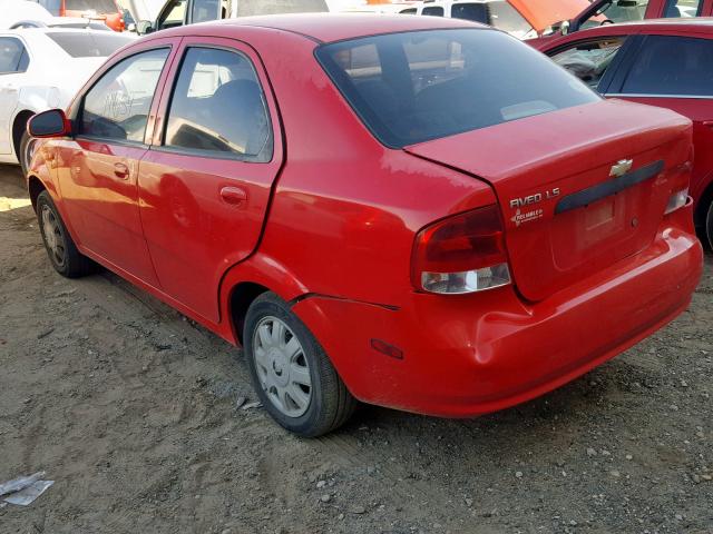 KL1TJ52684B238866 - 2004 CHEVROLET AVEO LS RED photo 3