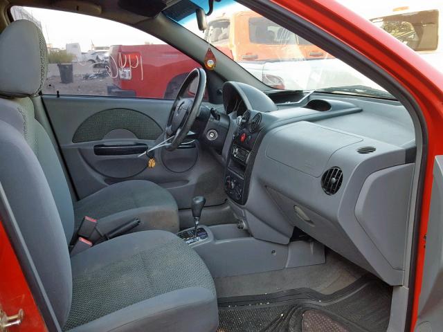 KL1TJ52684B238866 - 2004 CHEVROLET AVEO LS RED photo 5