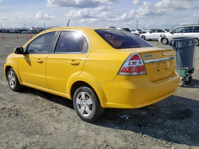 KL1TD5DE7AB089275 - 2010 CHEVROLET AVEO LS YELLOW photo 3