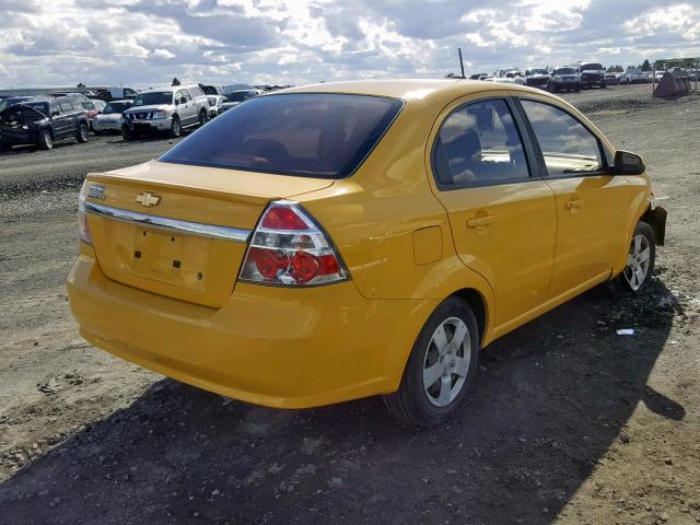 KL1TD5DE7AB089275 - 2010 CHEVROLET AVEO LS YELLOW photo 4