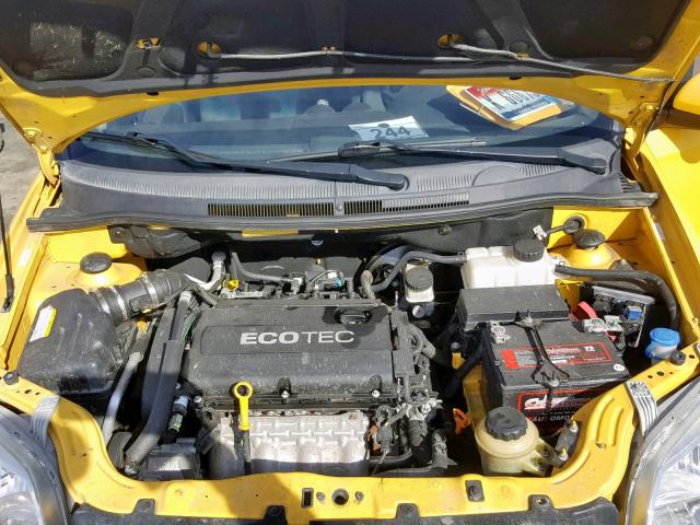 KL1TD5DE7AB089275 - 2010 CHEVROLET AVEO LS YELLOW photo 7