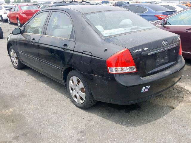 KNAFE222295642349 - 2009 KIA SPECTRA EX BLACK photo 3