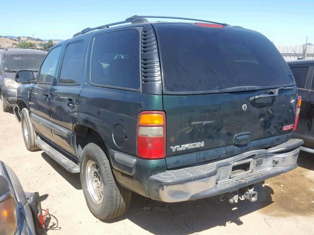 1GKEK13T02J239044 - 2002 GMC YUKON GREEN photo 3