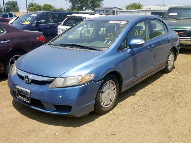 JHMFA36229S006092 - 2009 HONDA CIVIC HYBR BLUE photo 2