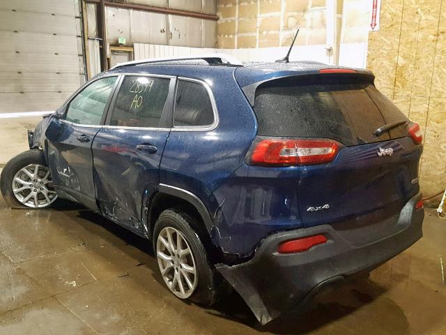 1C4PJMCB3JD570617 - 2018 JEEP CHEROKEE L BLUE photo 3