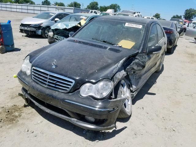 WDBRF40J15F711179 - 2005 MERCEDES-BENZ C 230K SPO BLACK photo 2