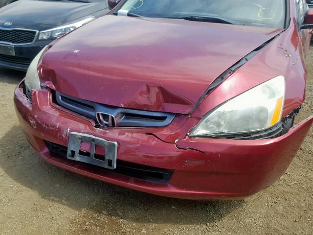 1HGCM668X5A030174 - 2005 HONDA ACCORD EX BURGUNDY photo 9