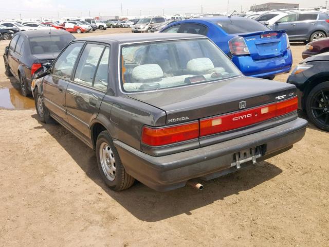 1HGED3647ML050602 - 1991 HONDA CIVIC DX GRAY photo 3