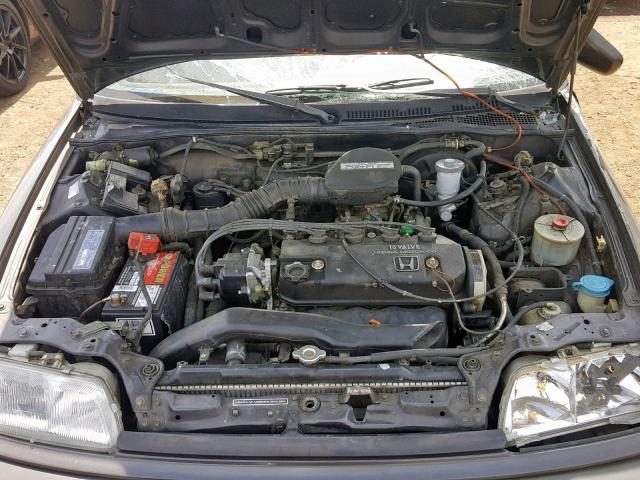 1HGED3647ML050602 - 1991 HONDA CIVIC DX GRAY photo 7