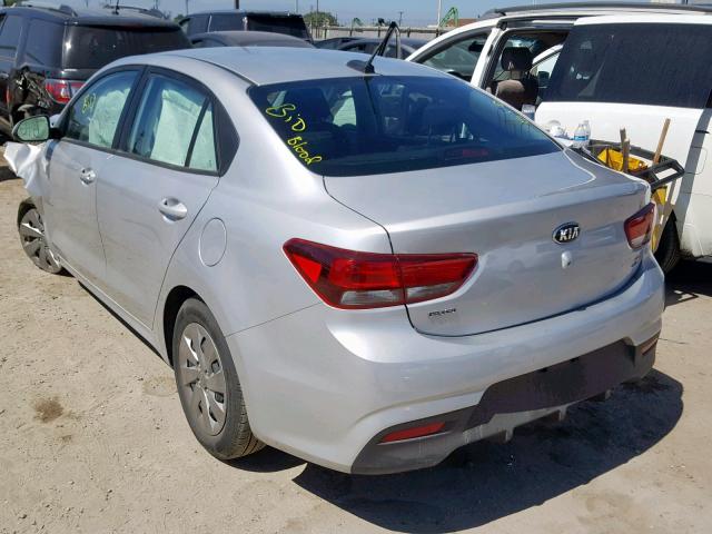 3KPA24AB2KE166049 - 2019 KIA RIO S SILVER photo 3