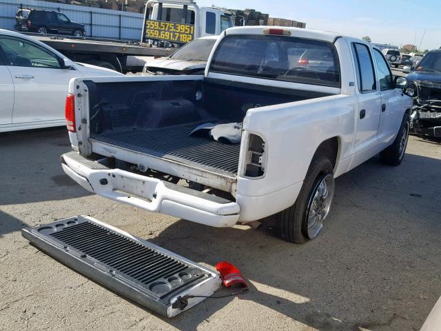 1B7GL2AX7YS742554 - 2000 DODGE DAKOTA QUA WHITE photo 4