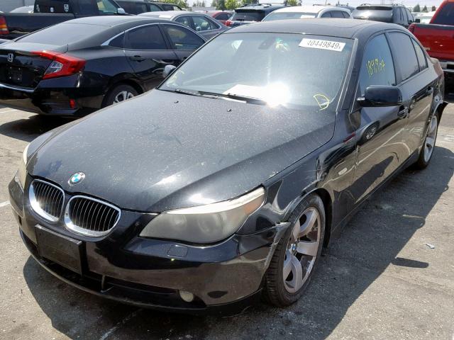 WBANE53597CW60765 - 2007 BMW 525 I BLACK photo 2