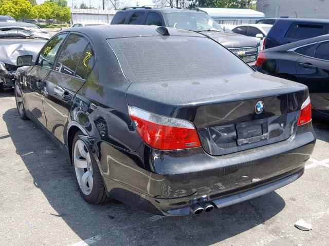 WBANE53597CW60765 - 2007 BMW 525 I BLACK photo 3