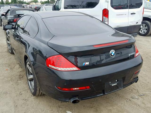 WBAEA53509CV92662 - 2009 BMW 650 I BLACK photo 3