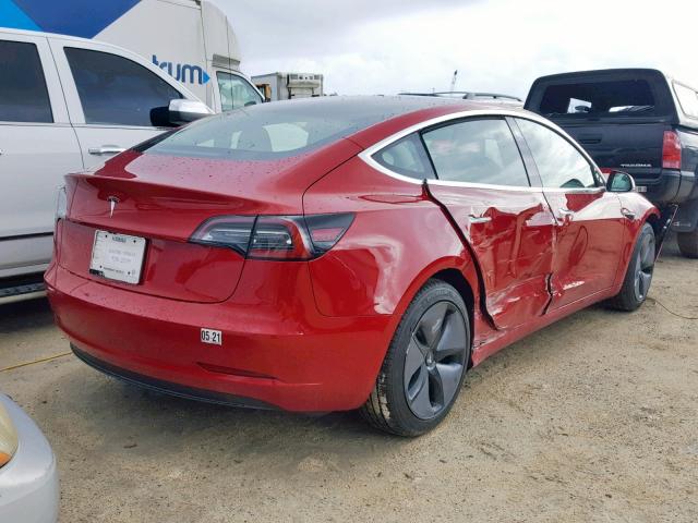 5YJ3E1EA1KF308434 - 2019 TESLA MODEL 3 RED photo 4