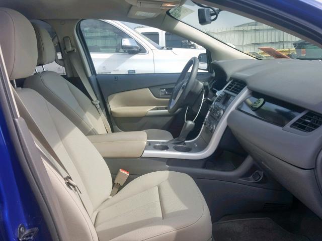 2FMDK3GC9DBB50329 - 2013 FORD EDGE SE BLUE photo 5