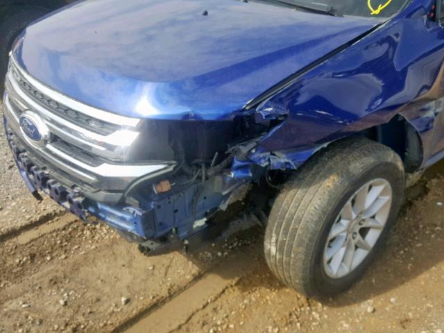 2FMDK3GC9DBB50329 - 2013 FORD EDGE SE BLUE photo 9