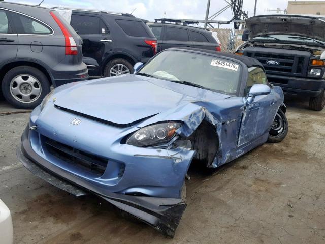 JHMAP214X5S002281 - 2005 HONDA S2000 BLUE photo 2