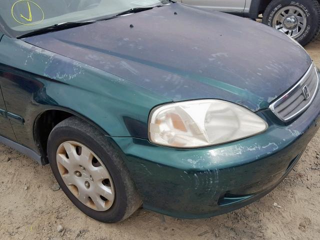 2HGEJ661XXH570312 - 1999 HONDA CIVIC BASE GREEN photo 9