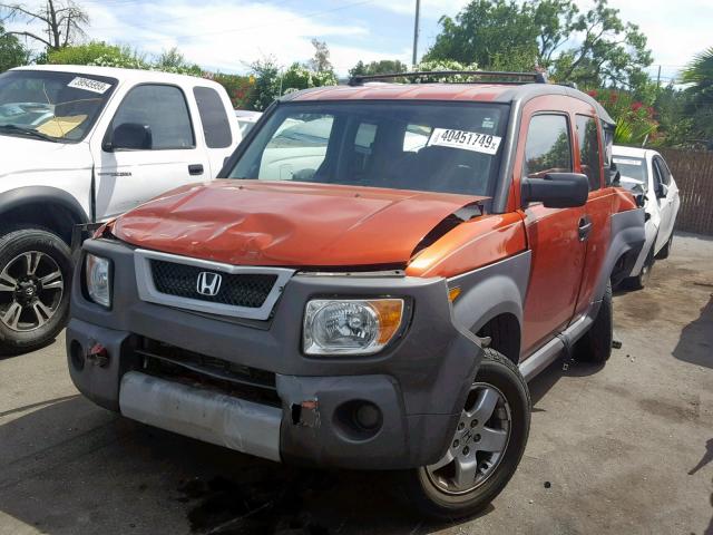 5J6YH28635L018587 - 2005 HONDA ELEMENT EX ORANGE photo 2