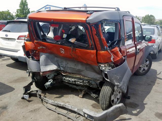 5J6YH28635L018587 - 2005 HONDA ELEMENT EX ORANGE photo 4