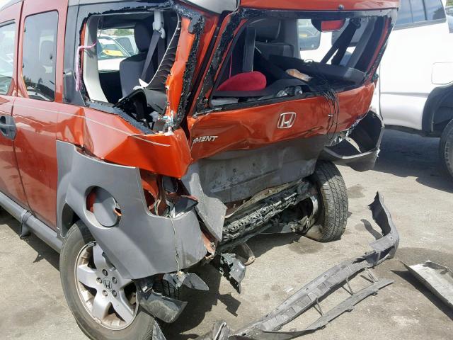 5J6YH28635L018587 - 2005 HONDA ELEMENT EX ORANGE photo 9