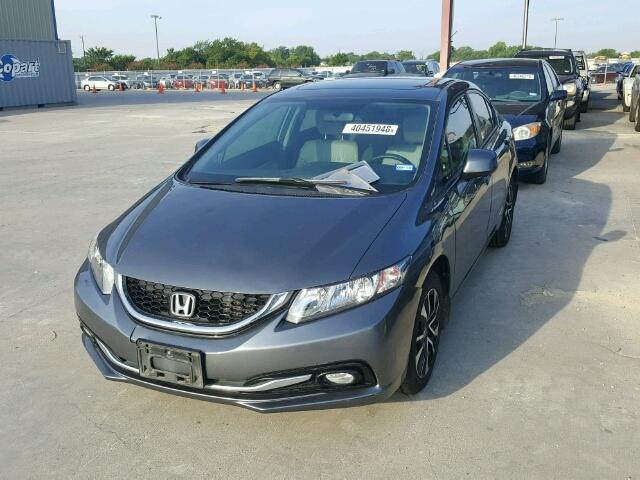 19XFB2F9XDE079471 - 2013 HONDA CIVIC EXL GRAY photo 2