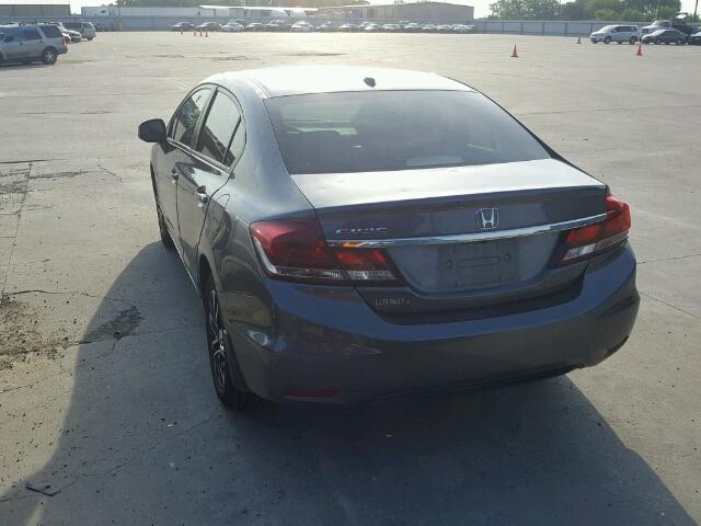 19XFB2F9XDE079471 - 2013 HONDA CIVIC EXL GRAY photo 3